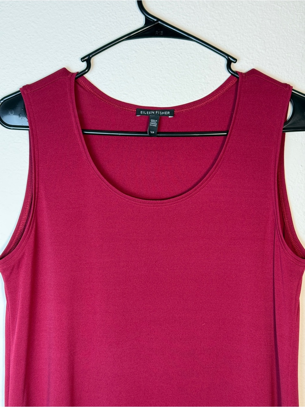 Eileen Fisher Sleeveless Crewneck Tank - Berry - Picture 3 of 6